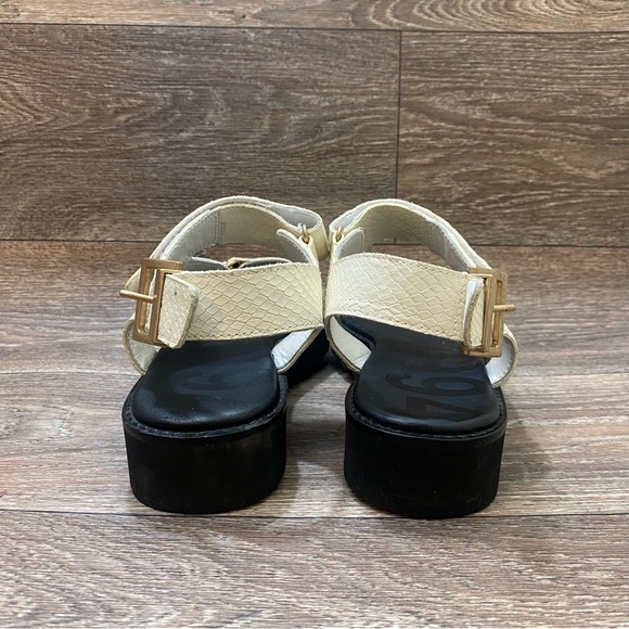 All Saints Womens Scale Eyelet Rihanne Platform Wedge Sandals Slingback Size 9 - Picture 5 of 8